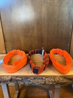 Three Orange Stretch Headbands